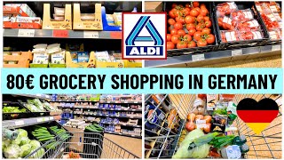 🇩🇪  80€ Grocery Shopping in Germany at Aldi with Prices € | Weekly Budget for a Married Couple