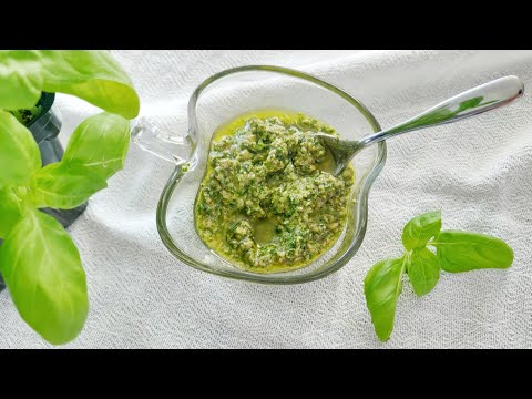 全家都痴迷的意式青酱，抹面包拌意面太香了，2分钟搞定|Whole family is Obsessed with pesto, Perfect with bread and pasta, Easy