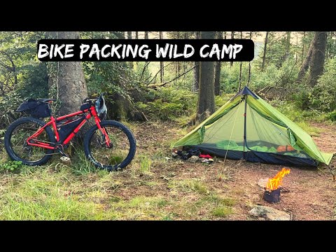 SOLO BIKE CAMPING in a British Forest WILDCAMP • Bike Packing Gear I’m using 🚴 ISLE OF MAN