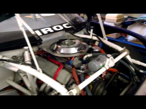 IROC Race car 2014 motor warm up