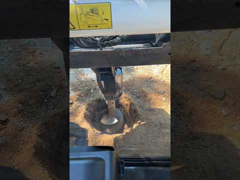 Drilling with bobcat rock drill #shortsvideo #bobcatskidsteer