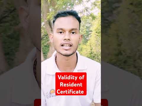 Validity of Resident Certificate #csc #education #exam #resident