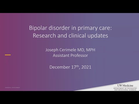 Bipolar Disorder in Primary Care: Research and Clinical Updates