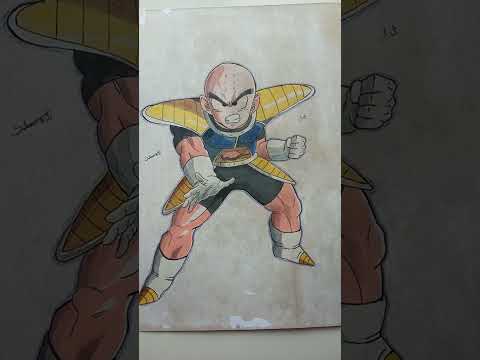 Kuririn Dragonballz #anime #manga #dragonballz #drawing #shortsvideo