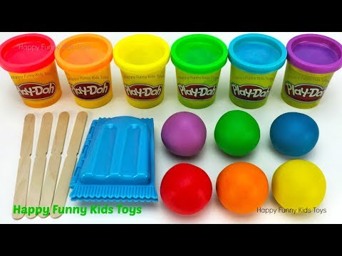 Fun Making Ice Cream Popsicle with Play Doh and Surprise Toys Shopkins Happy Places