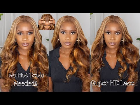 Wig Install Using No Hot Tools!! Beautiful Highlight HD Lace | Ready To Wear!! @kisslovehair