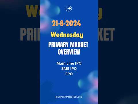 Current IPO: 21-Aug-2024 #ipo #initialpublicoffering #nse #bse #sme #smeipo #primarymarket #fbo