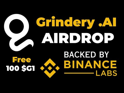 Grindery AI Airdrop || New Crypto Airdrop || Free 100 G1 Token || Backed By Binance Labs #grinderyai