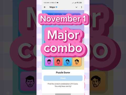 Major Airdrop Combo November 1 @Tabraizshams @BanglaTutorial99  @Solutionspark @TopEarningTips