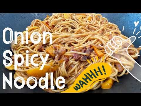 【ENG】 Lets fry Onion Spicy Noodle this way, its  so easy and delicious! #cookingvideo #noodlerecipe