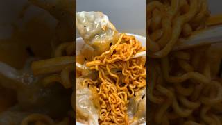 buldak ramen with meat dumplings #asmr #koreanfood