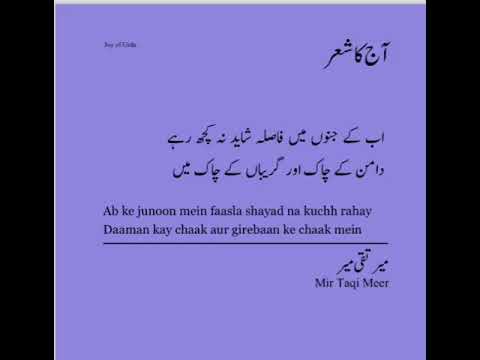 Mir Taq Mir | Aleem Zubair | Joy of Urdu Verse of The Day Narrations