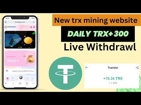 New TRONEGACY best mining site | best trusted trx mining website | daily income long time website |