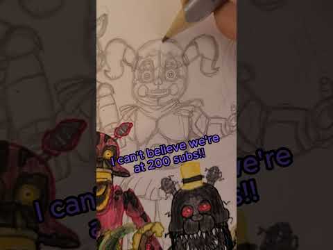 FNAF PROJECT Part 9: Sketching the Fnaf Sl characters!