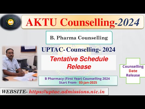 b pharm counselling date release | AKTU B PHARM counselling | B PHARMA COUNSELLING| AKTU COUNSELLING