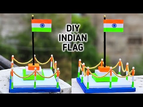 How to make Indian flag with paper/ Independence day Flag making 2023 / Independence day craft ideas