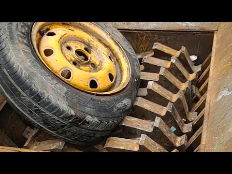 Car Tires vs Metal Shredder