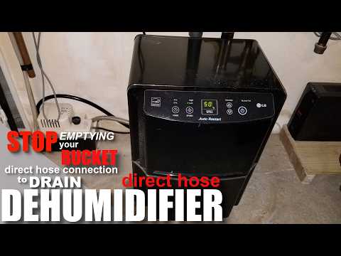 Stop emptying your dehumidifier - Dehumidifier direct hose to drain connection #howto