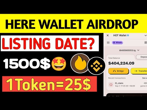 Hot wallet listing date || Hot wallet airdrop new update || Hot wallet price