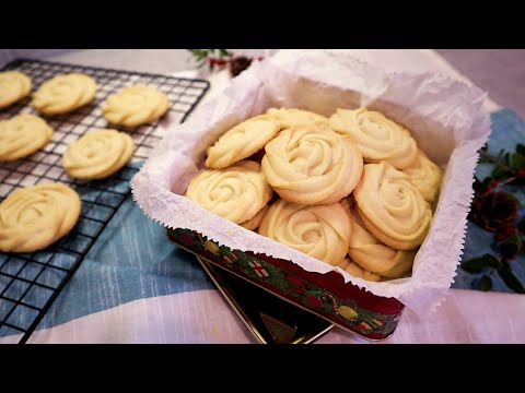 Classic Butter Cookies | Just 5 Ingredients! | No Mixer Needed