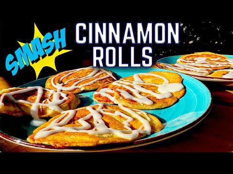 PERFECT QUICK & EASY BREAKFAST - SMASHED CINNAMON ROLLS ON THE GRIDDLE!