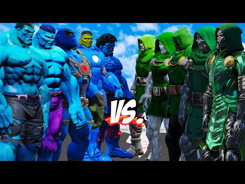 TEAM BLUE HULK VS TEAM DOCTOR DOOM - EPIC SUPERHEROES WAR