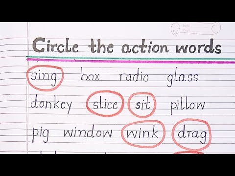 Circle the action words