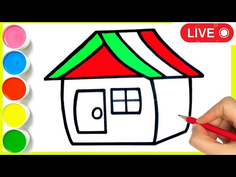 LIVE || HOW DRAW HOUSR DRAWING ||HOUSE DRAWING STEP BY STEP |\ BY ARYA DRAWING