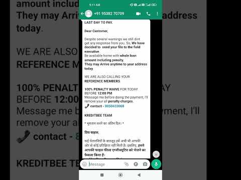 KreditBee Repayment Overdue Recovey Msg Call Leagal Notice Kreditbee Legal Notice Home Vistt Msg