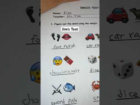 Grading Jim’s test! #asmr #school #teacher #test #quiz #emojichallenge