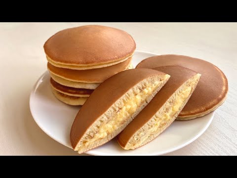 [No oven] How to make custard pancake | Dorayaki recipe