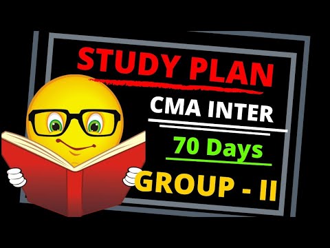 CMA Inter Group II | Study Plan | Sep 2020 exams | CMA | CMA Junction |