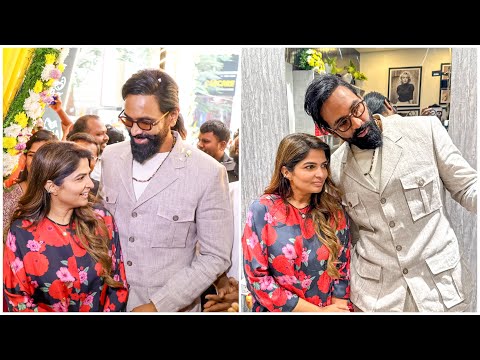 Manchu Vishnu With Wife Viranica Grand Opening TUYO Unisex Salon | Manchu Vishnu | Manchu Viranica