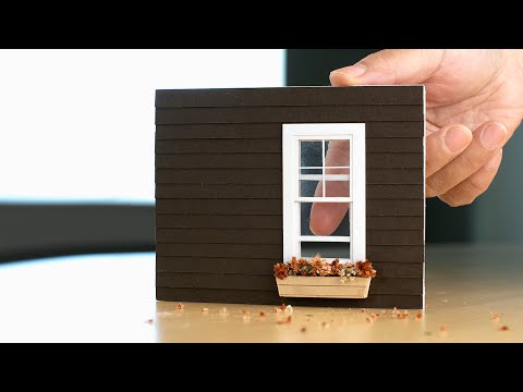 DIY Miniature Vertical Sliding Window｜微缩上下推拉窗