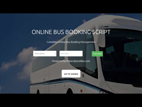 Online Bus Booking Script