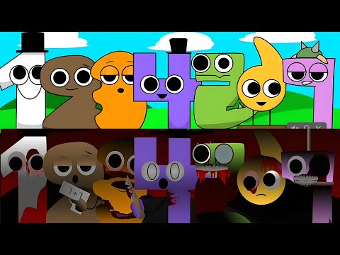 Incredibox Sprunki Number Lore and SPRUNKED remake Normal VS Horror