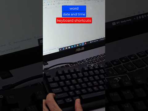 WORD date and time keyboard shortcuts tricks #computer #windows keyboard #tricks