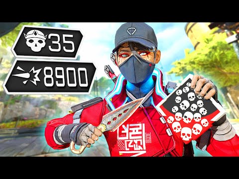 WRAITH 35 KILLS & 8900 DAMAGE IN JUST ONE GAME (Apex Legends Gameplay)