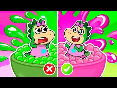 🍎 Pink vs. Green! 🍏Spike and Sparkle’s Supermarket Race! 😨🛒 and Other Stories for Kids by Fire Spike