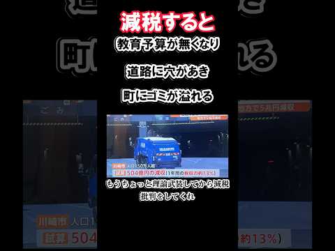 減税すると道路に穴があく#税金下げろ規制をなくせ