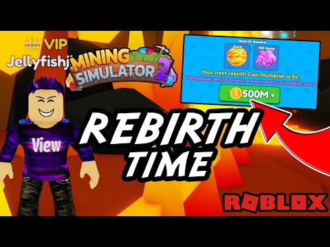 Multiple Rebirthing in Mining Simulator 2 (Roblox)