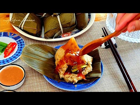 chicken recipe Chinese style!,Chinese glutinous rice dumpling recipe, chicken sticky rice dumpling