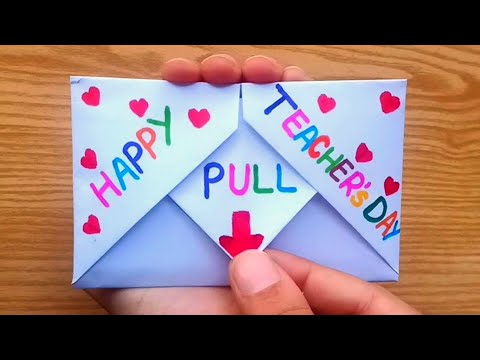 Easy DIY Teacher's Day Card from A4 Paper | Last Minute Teachers Day Card | White Paper Card Ideas