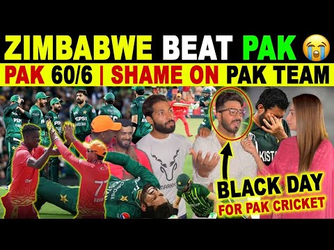 ZIMBABWE BEAT PAK😭 | PAK 60/6 | SHAME ON PAK TEAM | PAK PUBLIC ANGRY REACTION