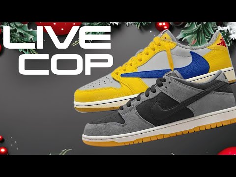 LIVE COP GOAT APP CYBER WEEK! & SB DUNK LOW SMOKE GREY