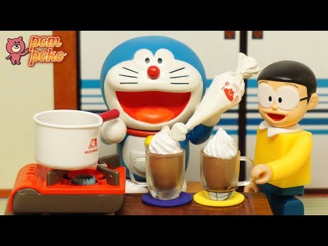 Take a break with Doraemon special hot cocoa / 悲しむのび太くんにドラえもん特製ホットココアでホッと一息♪