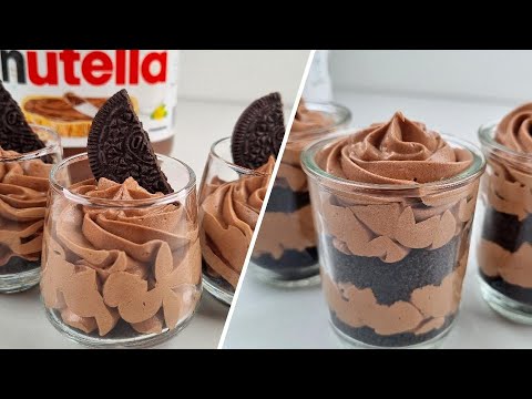 Nutella dessert cups - 2 easy no bake desserts