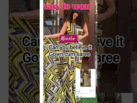 Meesho sasta gown cum saree || Meesho easy to wear saree #shorts #meesho #gownsaree #trendwrasha