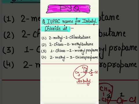 IUPAC Name for Isobutyl chloride| Important PYQ chemistry  #neet #jee #shorts