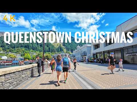 Queenstown New Zealand Christmas Eve Walking Tour 2024 4K | Summer Christmas in New Zealand